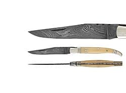 Damascus blade, Bone handle